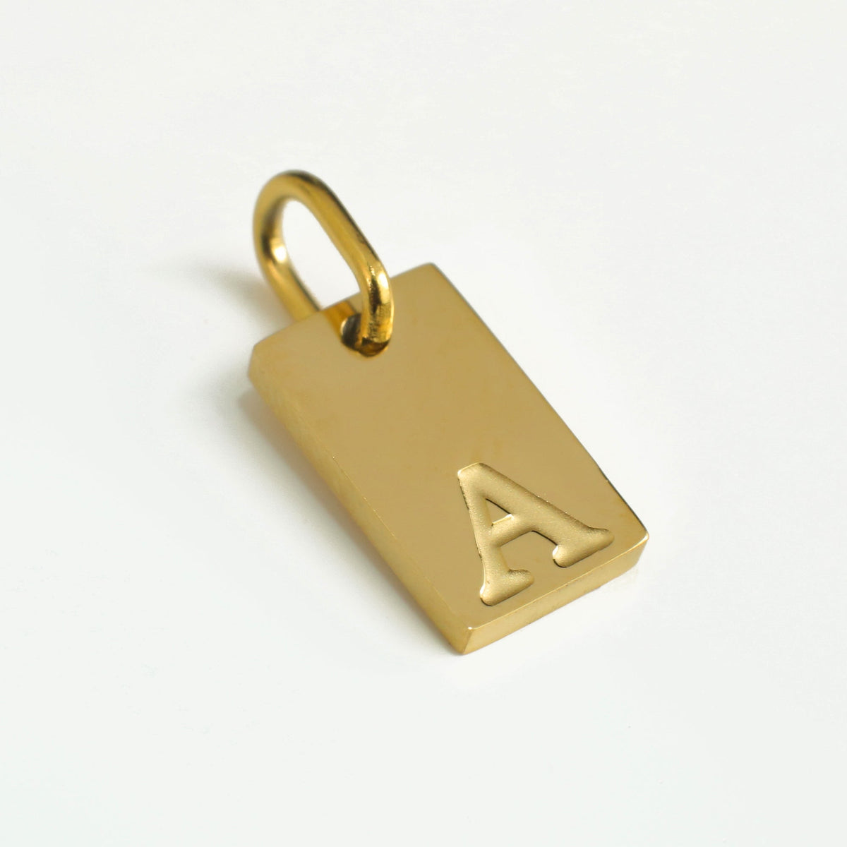 Dainty Alphabet Charm Gold  - A