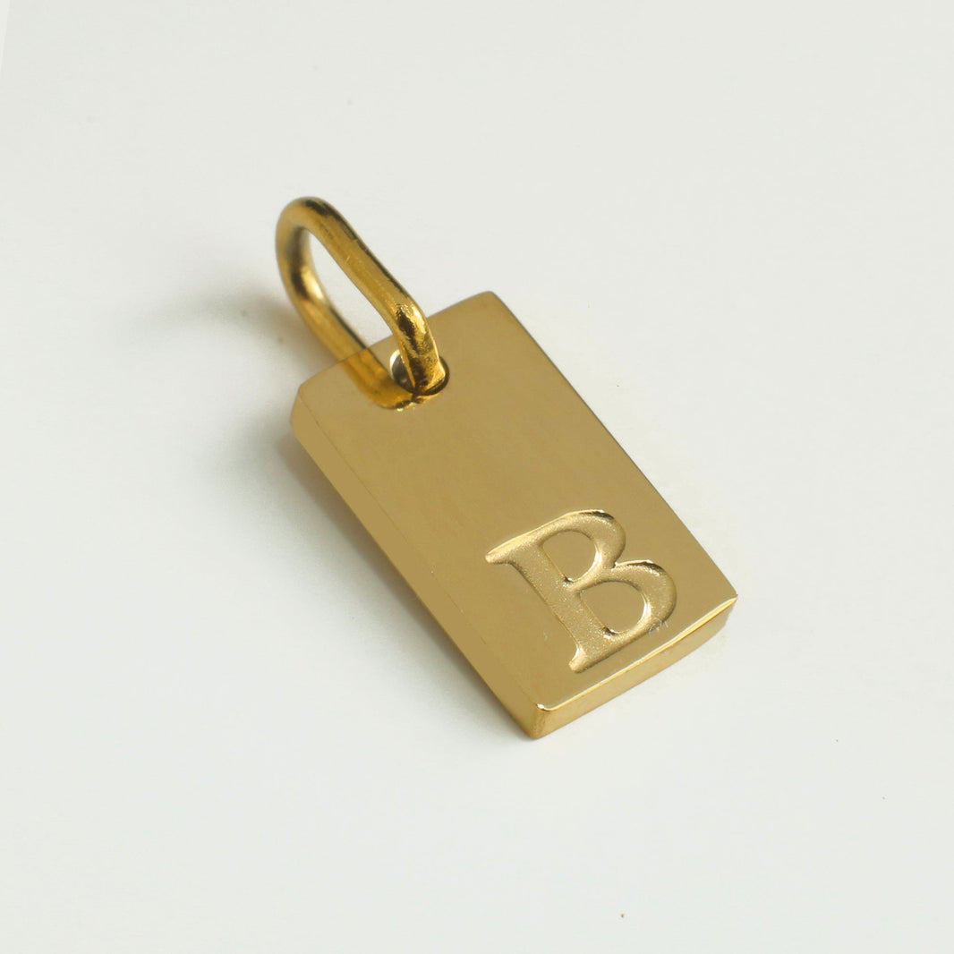 Dainty Alphabet Charm Gold  - B – photo 2