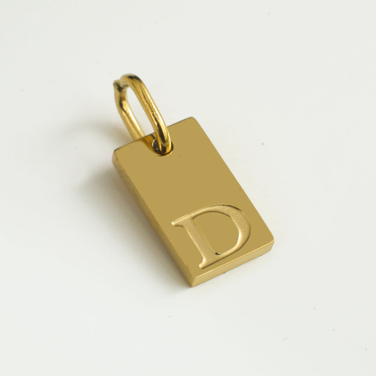 Dainty Alphabet Charm Gold  - D