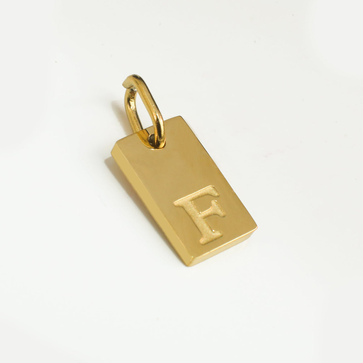 Dainty Alphabet Charm Gold  - F