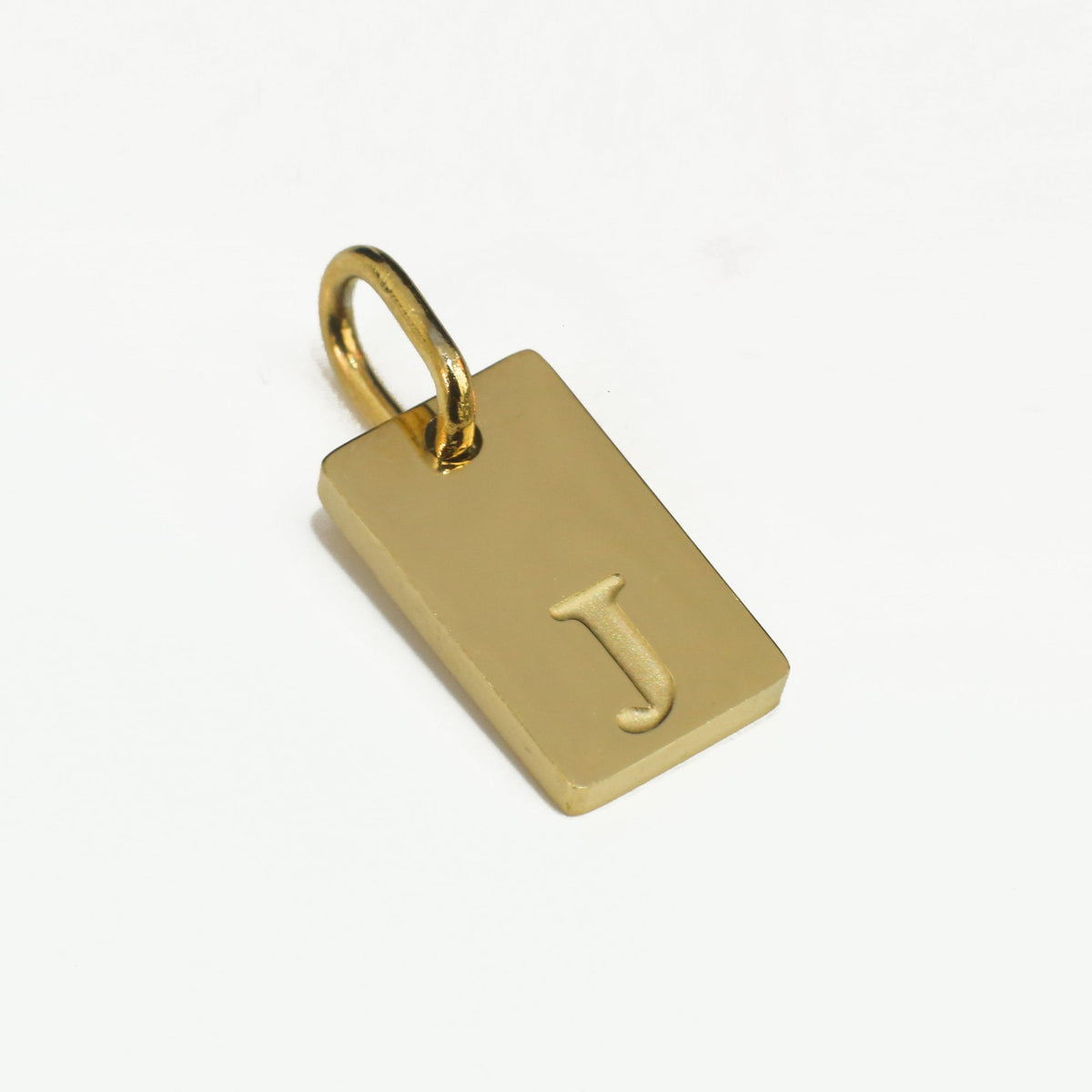 Dainty Alphabet Charm Gold  - J