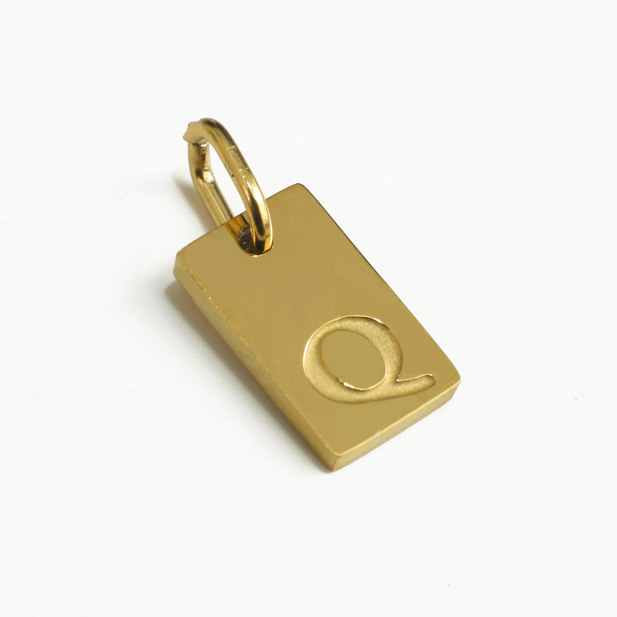 Dainty Alphabet Charm Gold  - Q