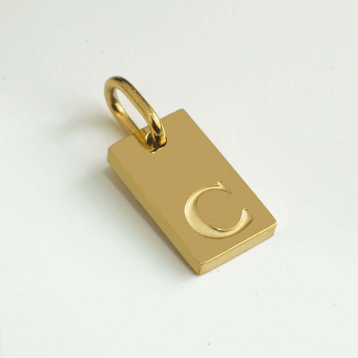 Dainty Alphabet Charm Gold  - C