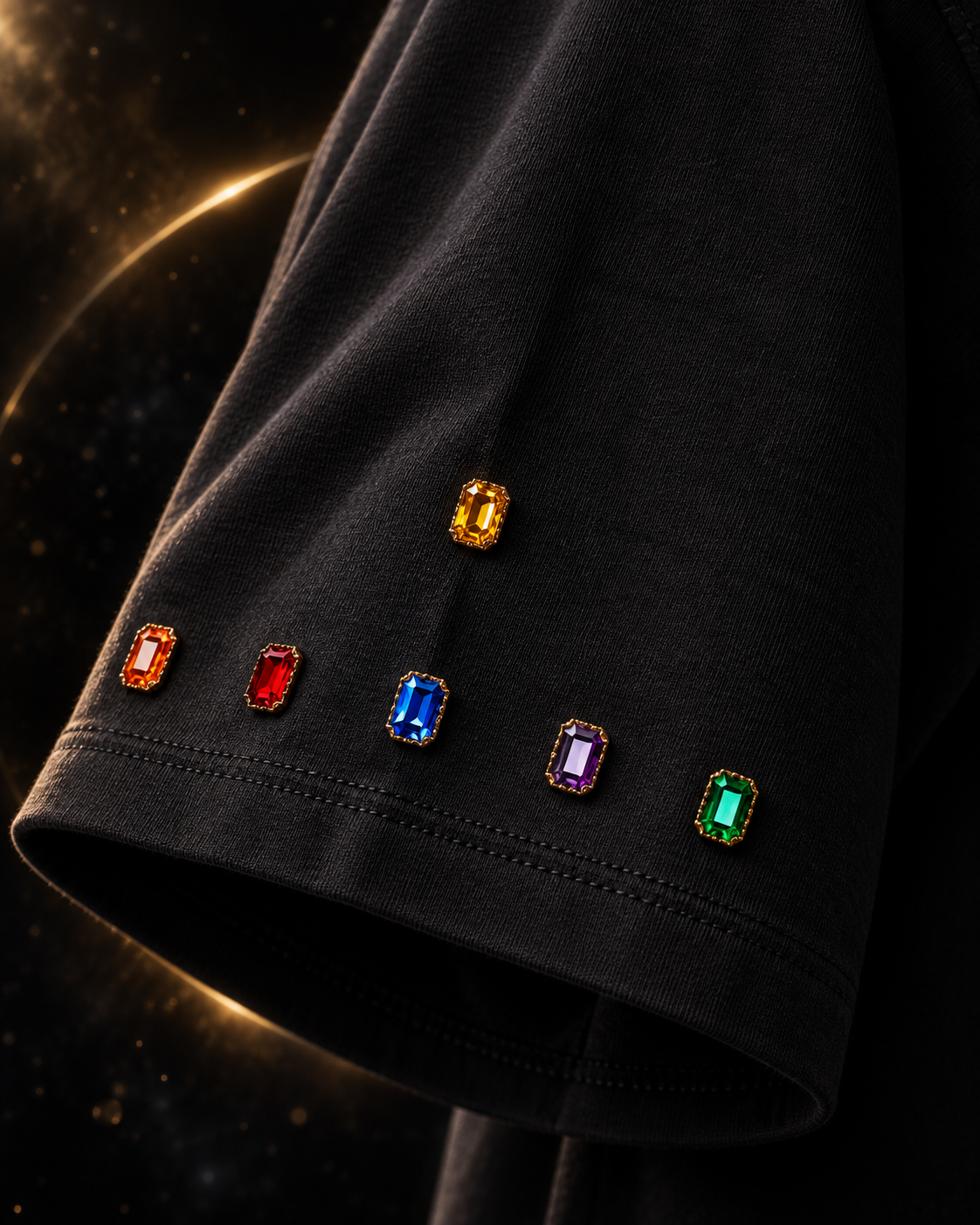 I Am Inevitable Sleeve Stones — Black — Raised centre — artwork detail #Color_Black#Stone design_Raised centre