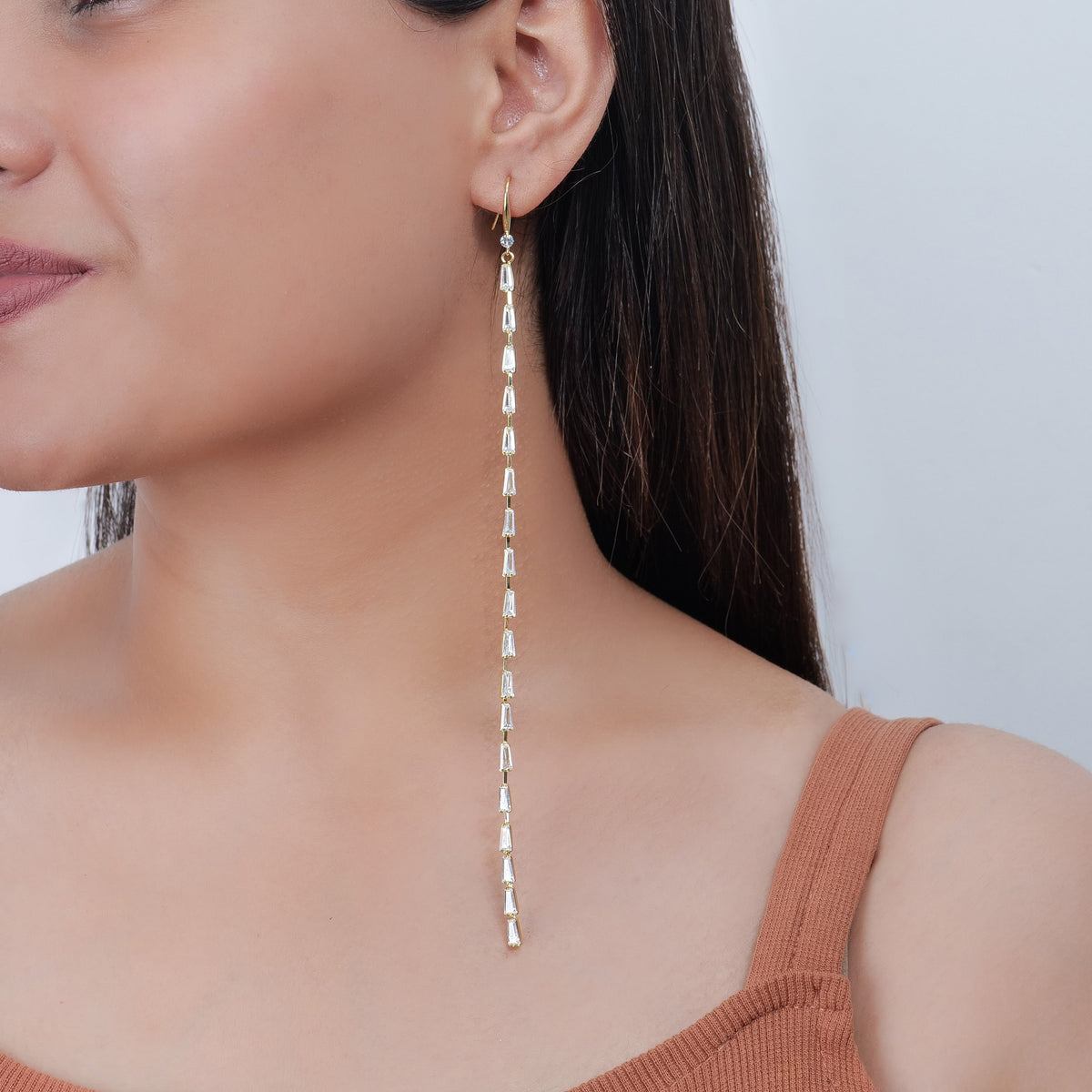 Limelight Earrings – worn by a model