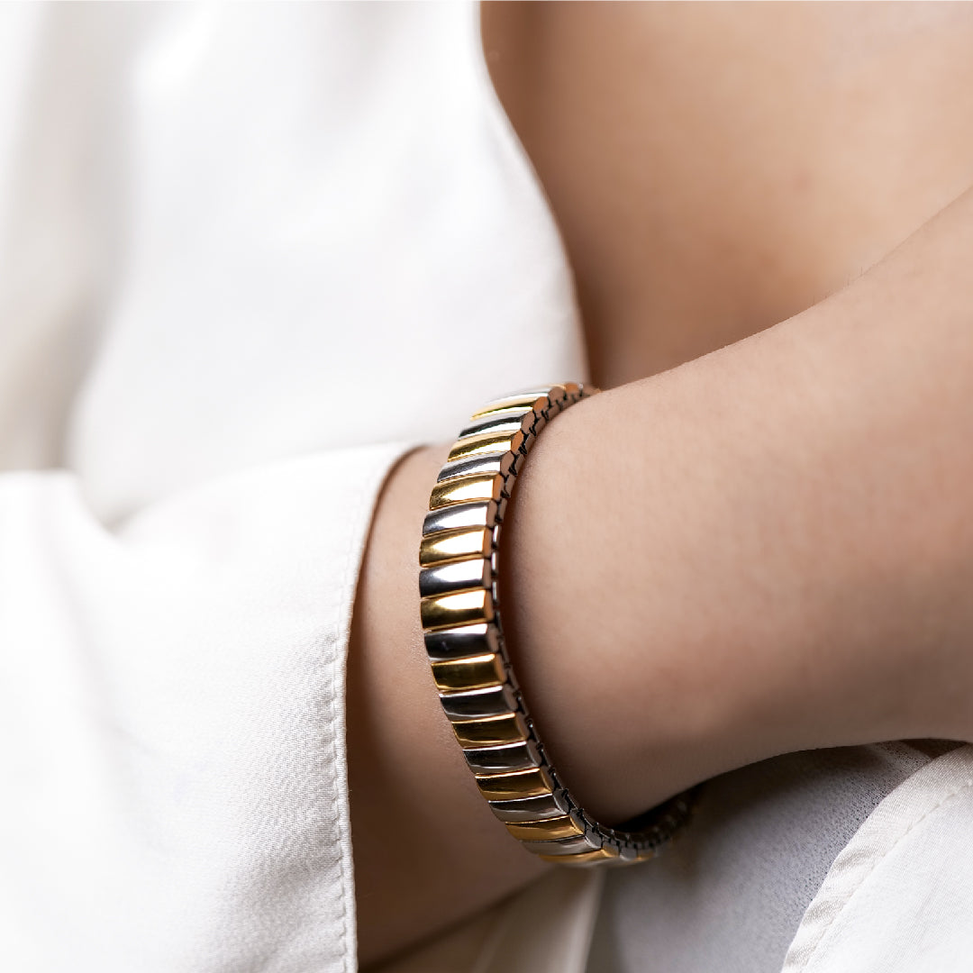 Dual Tone Stretchable Bangle – photo 1