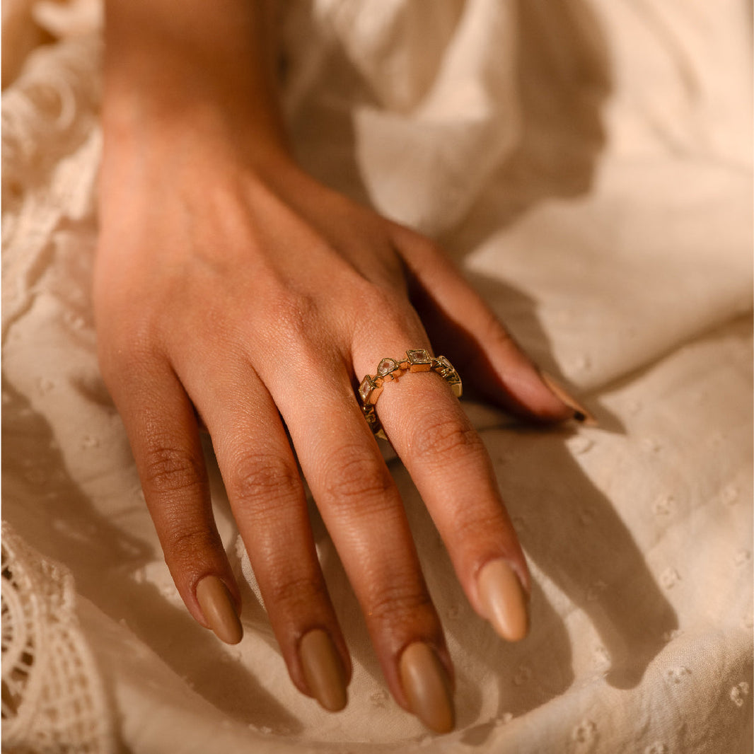 Spade & Cube Adjustable Ring – photo 2