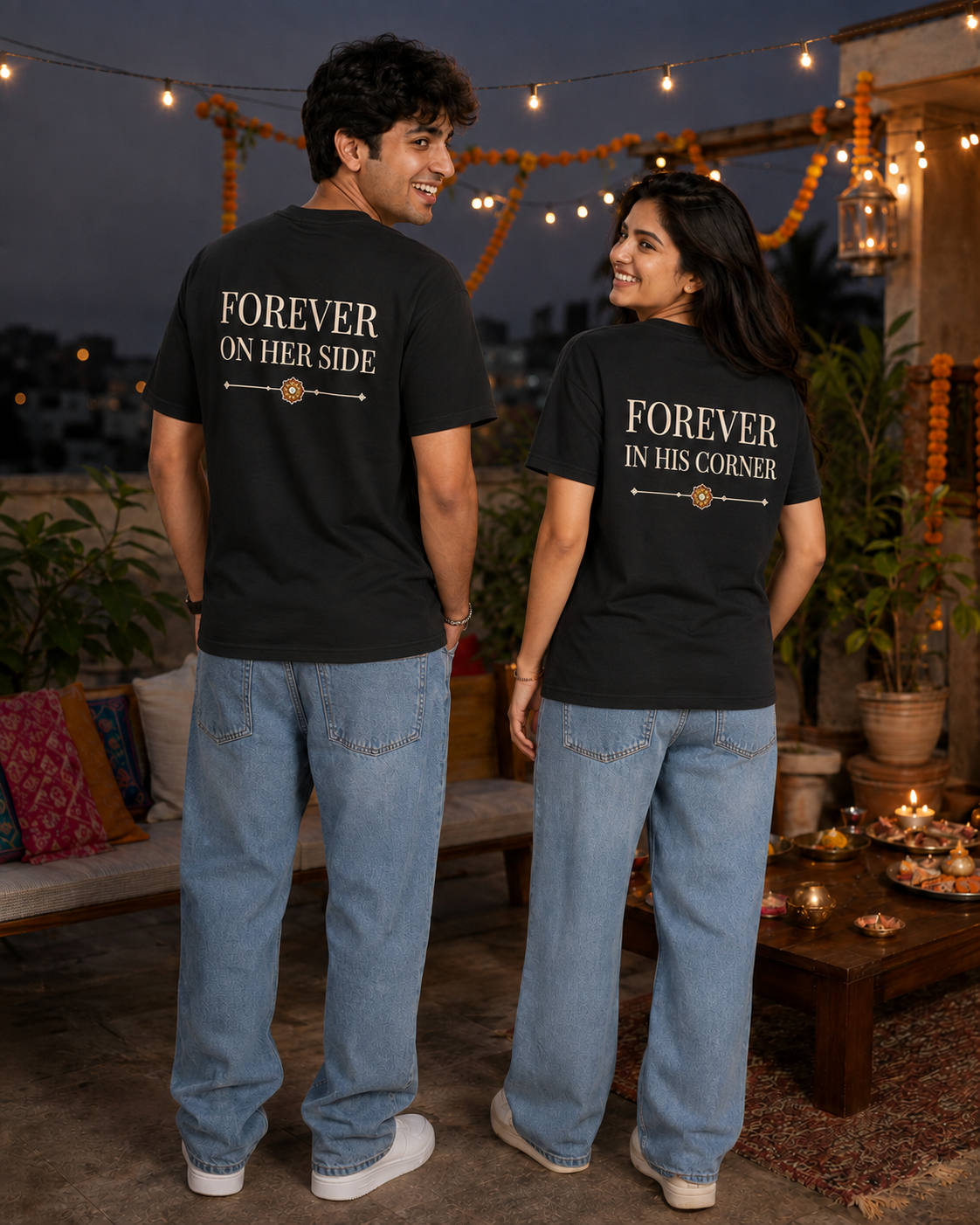 Brother - My First Protector / Sister - My Forever Blessing Personalised Unisex T-Shirt - Regular Fit - product gallery
