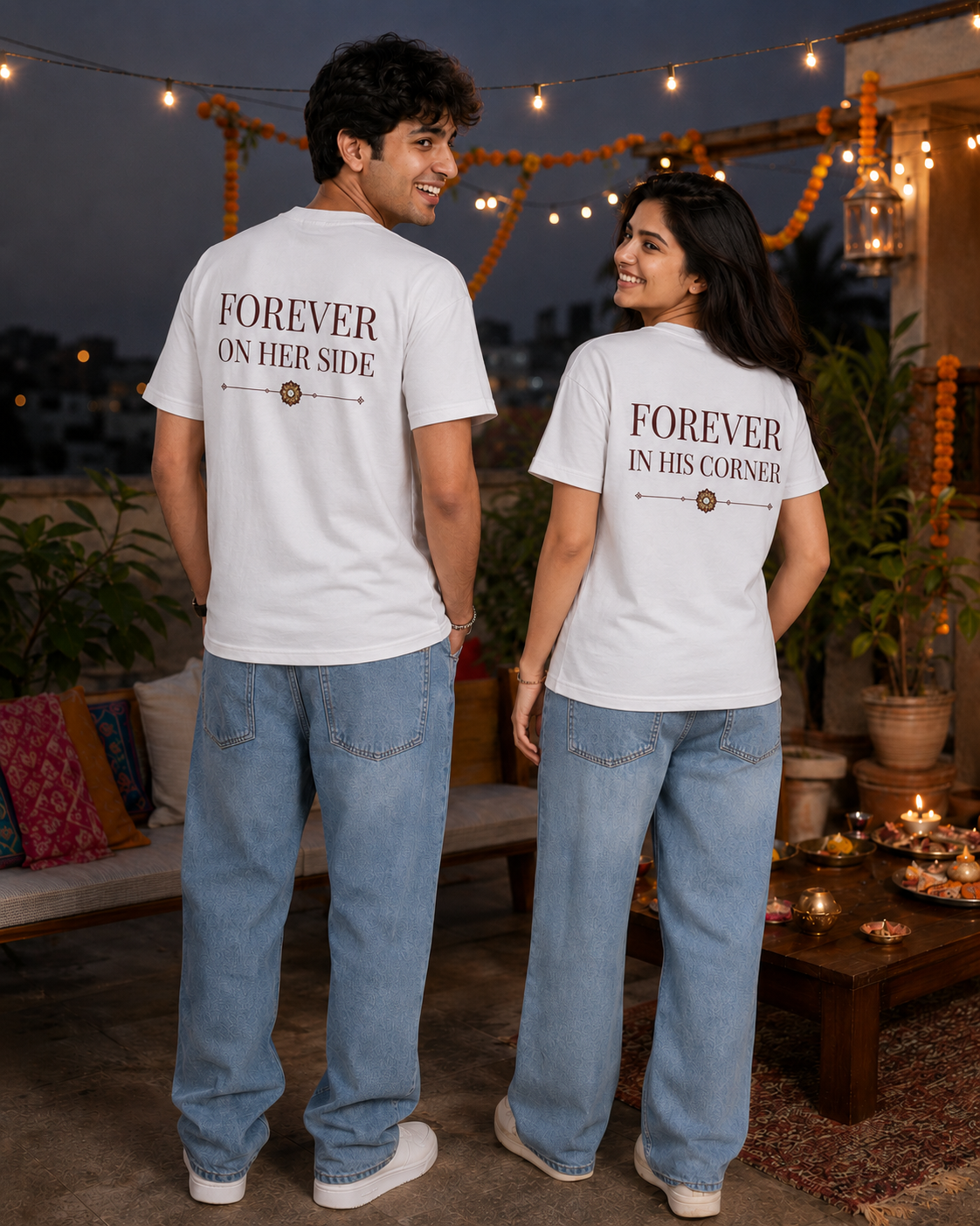 Brother - My First Protector / Sister - My Forever Blessing Personalised Unisex T-Shirt - Regular Fit - product gallery