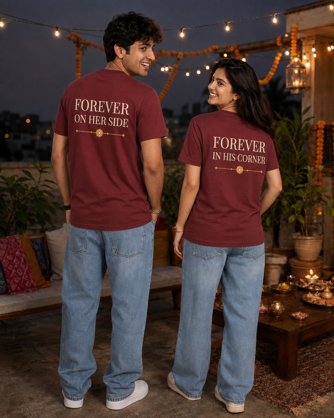 Brother - My First Protector / Sister - My Forever Blessing Personalised Unisex T-Shirt - Regular Fit - product gallery