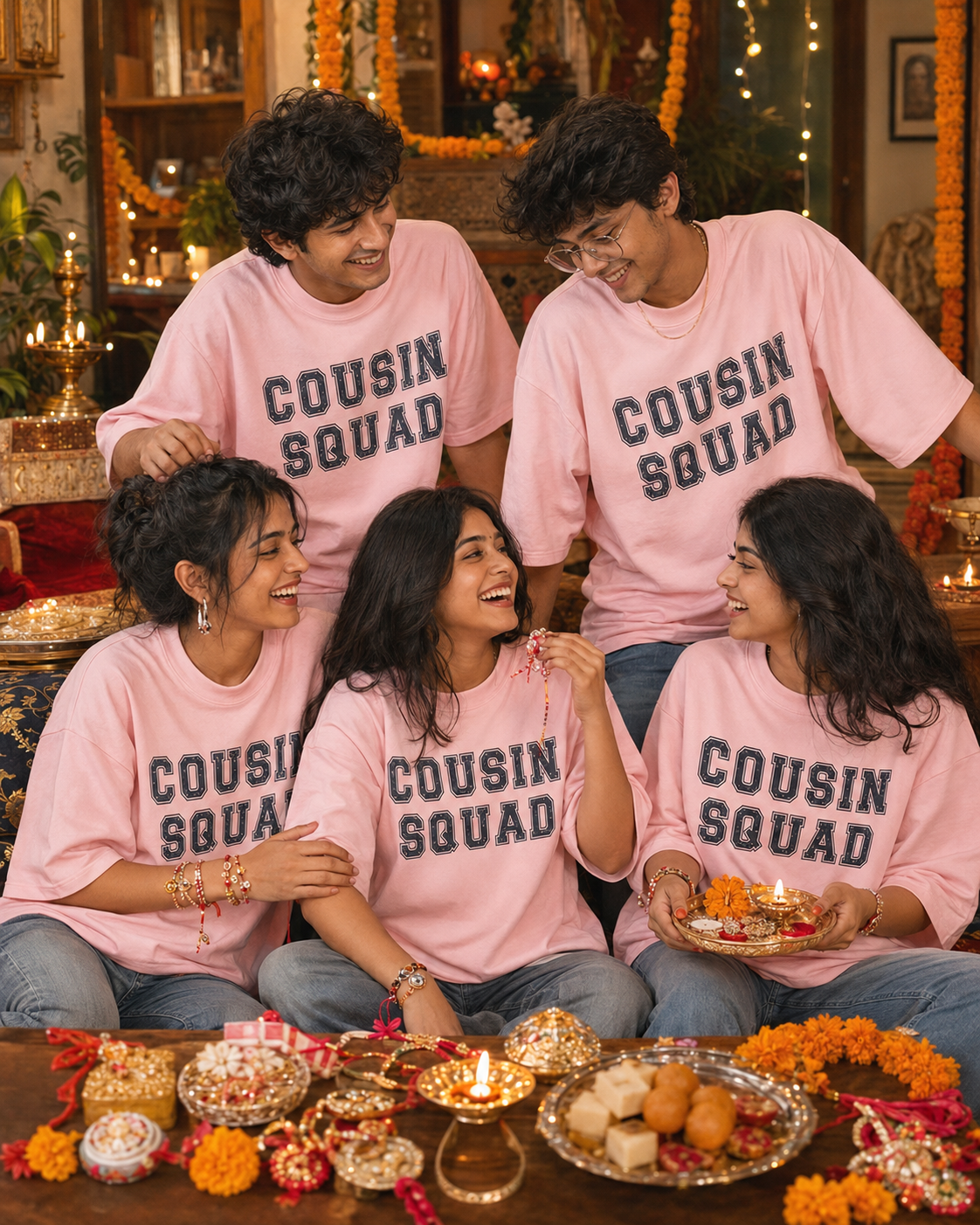 Cousin Squad Personalised Unisex T-Shirt - Oversized - product gallery