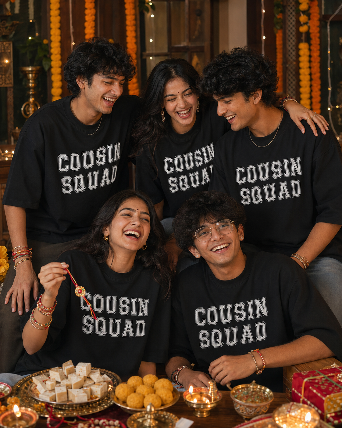 Cousin Squad Personalised Unisex T-Shirt - Oversized - product gallery