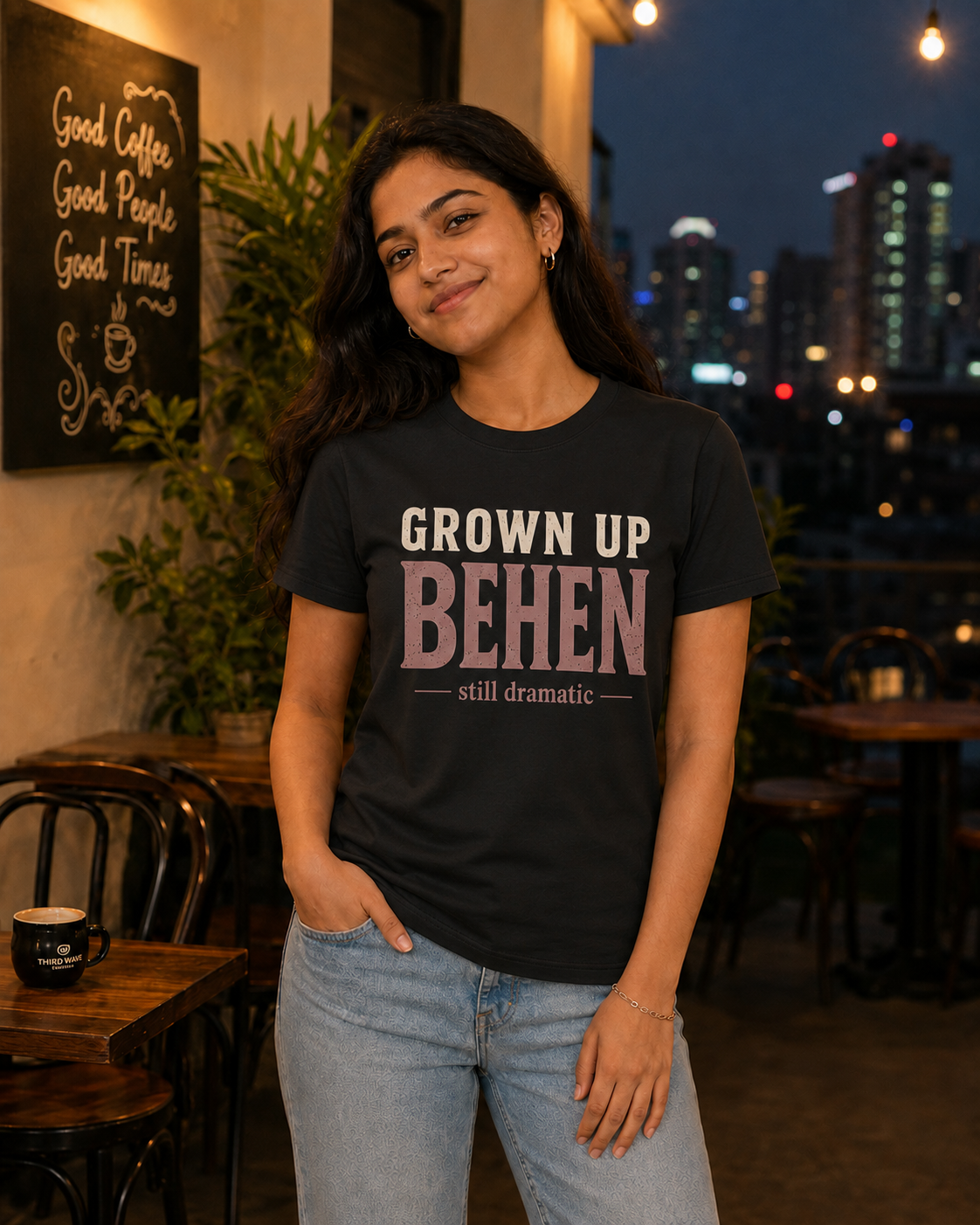 Grown Up Bhai / Grown Up Behen Personalised Unisex T-Shirt - Regular Fit - product gallery