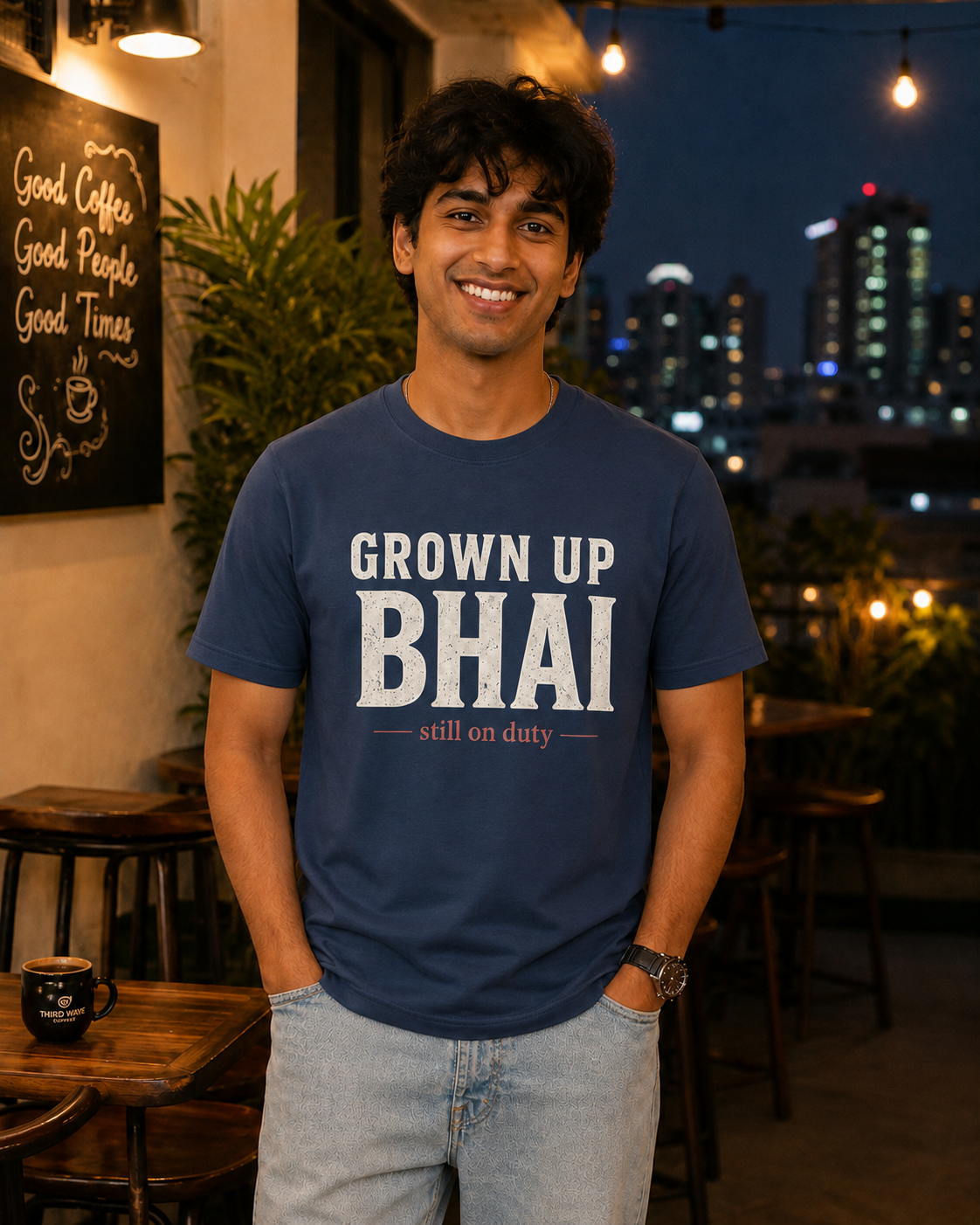 Grown Up Bhai / Grown Up Behen Personalised Unisex T-Shirt - Regular Fit - product gallery