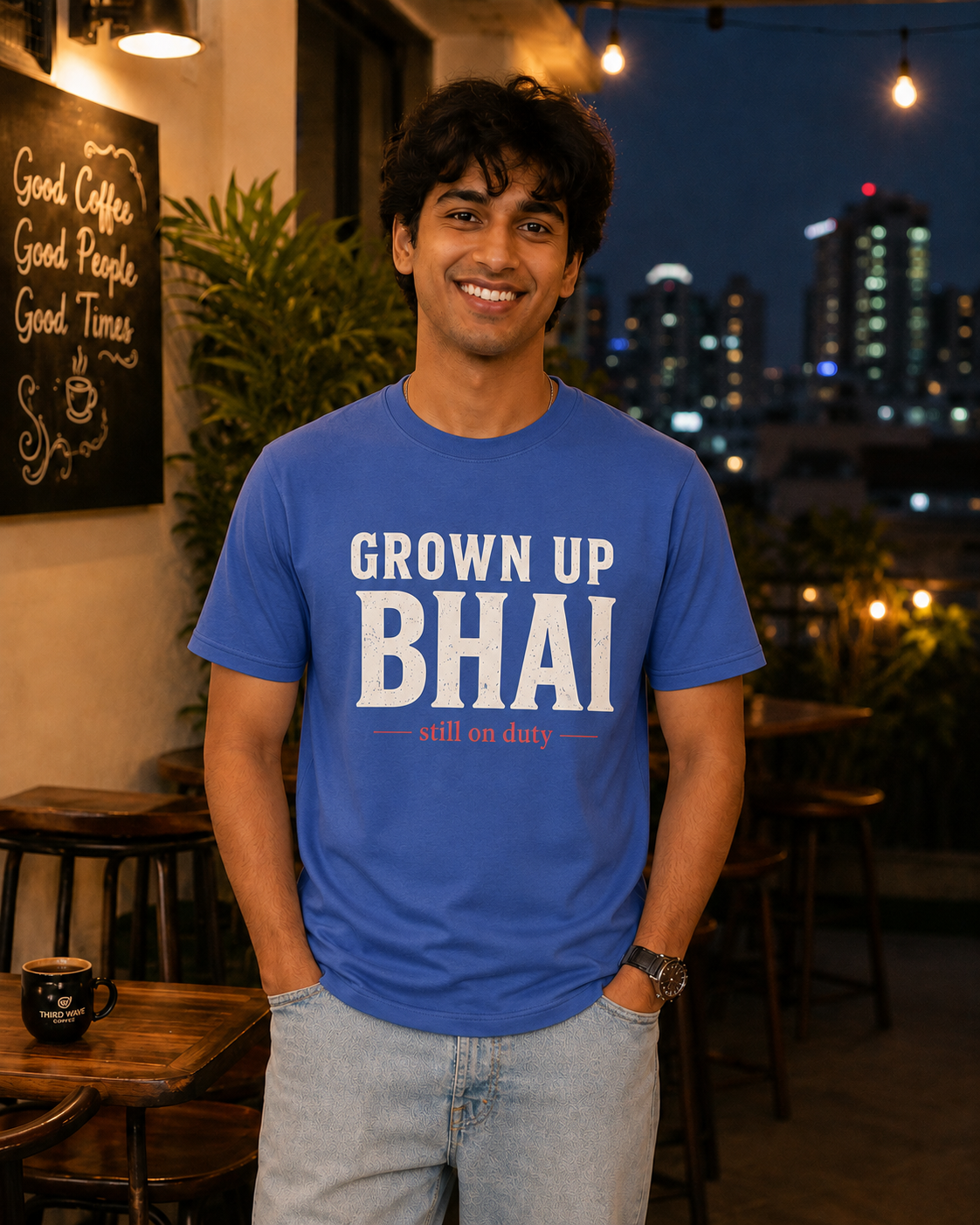 Grown Up Bhai / Grown Up Behen Personalised Unisex T-Shirt - Regular Fit - product gallery