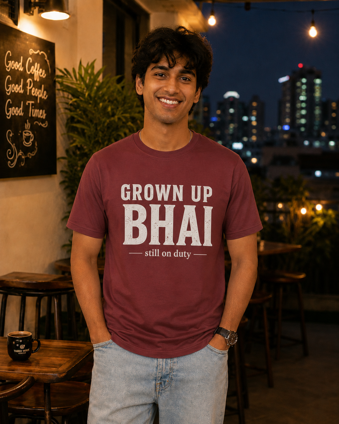 Grown Up Bhai / Grown Up Behen Personalised Unisex T-Shirt - Regular Fit - product gallery