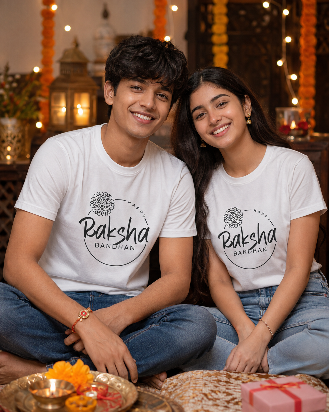 Happy Rakshabandhan Personalised Unisex T-Shirt - Regular Fit - product gallery