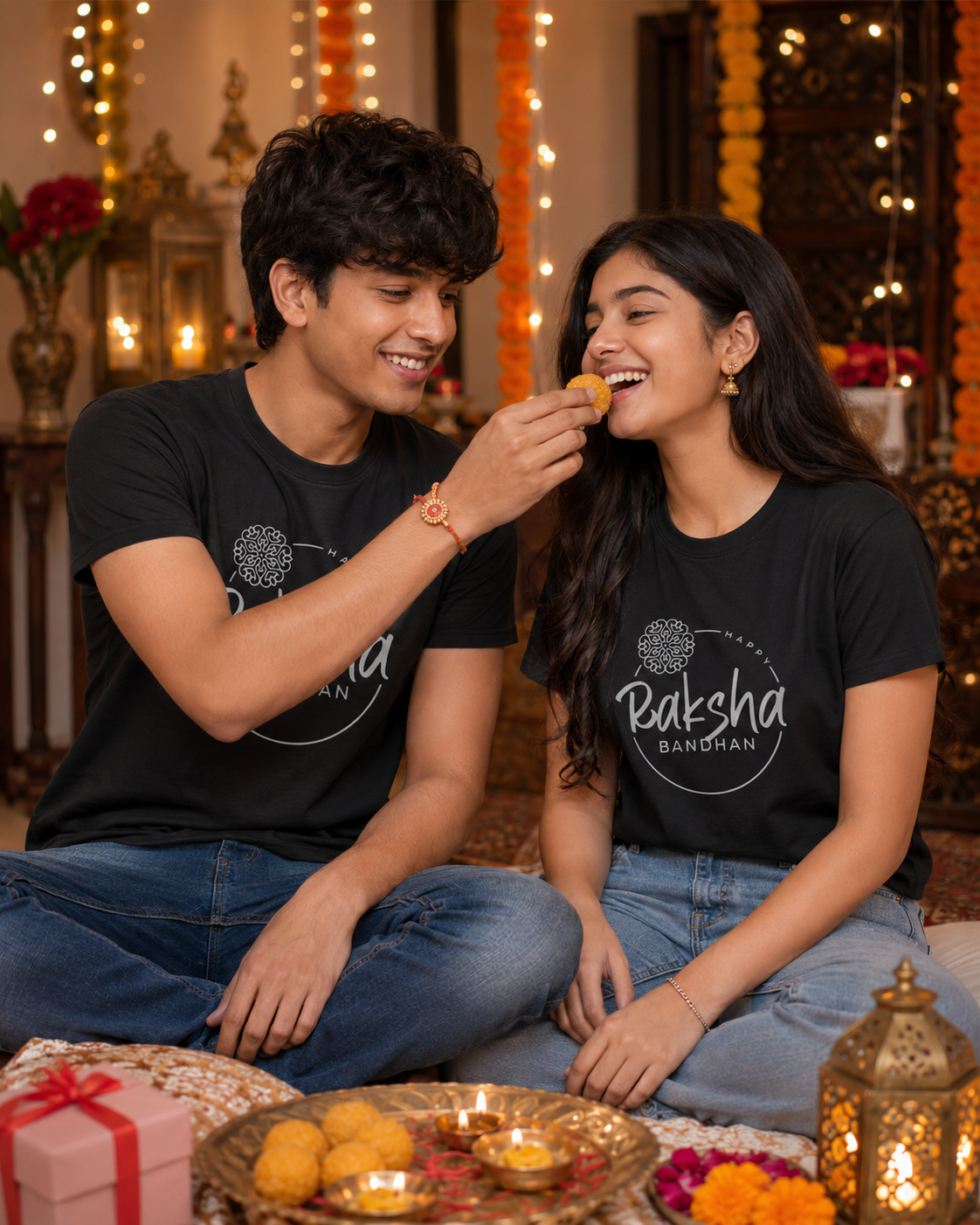 Happy Rakshabandhan Personalised Unisex T-Shirt - Regular Fit - product gallery