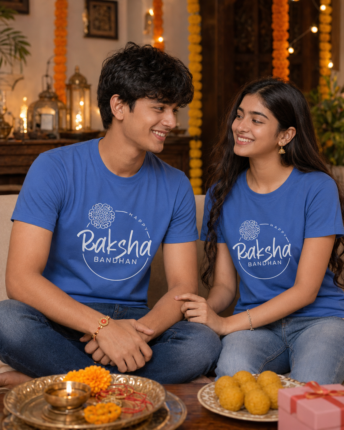 Happy Rakshabandhan Personalised Unisex T-Shirt - Regular Fit - product gallery