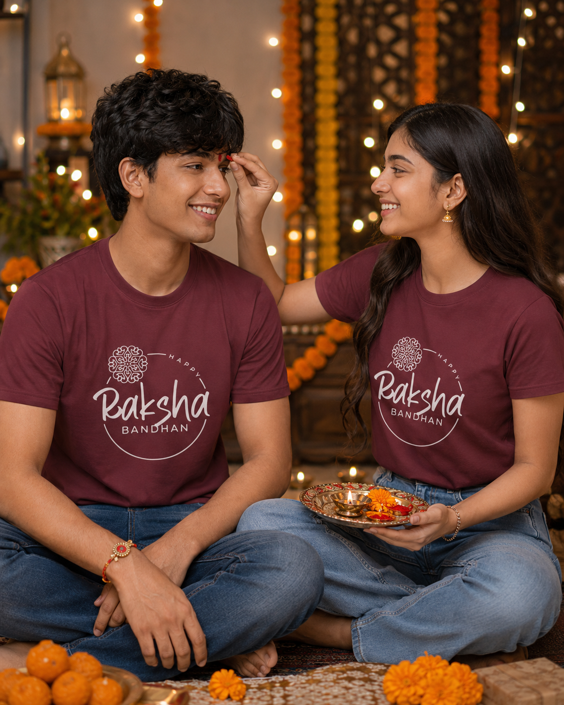 Happy Rakshabandhan Personalised Unisex T-Shirt - Regular Fit - product gallery