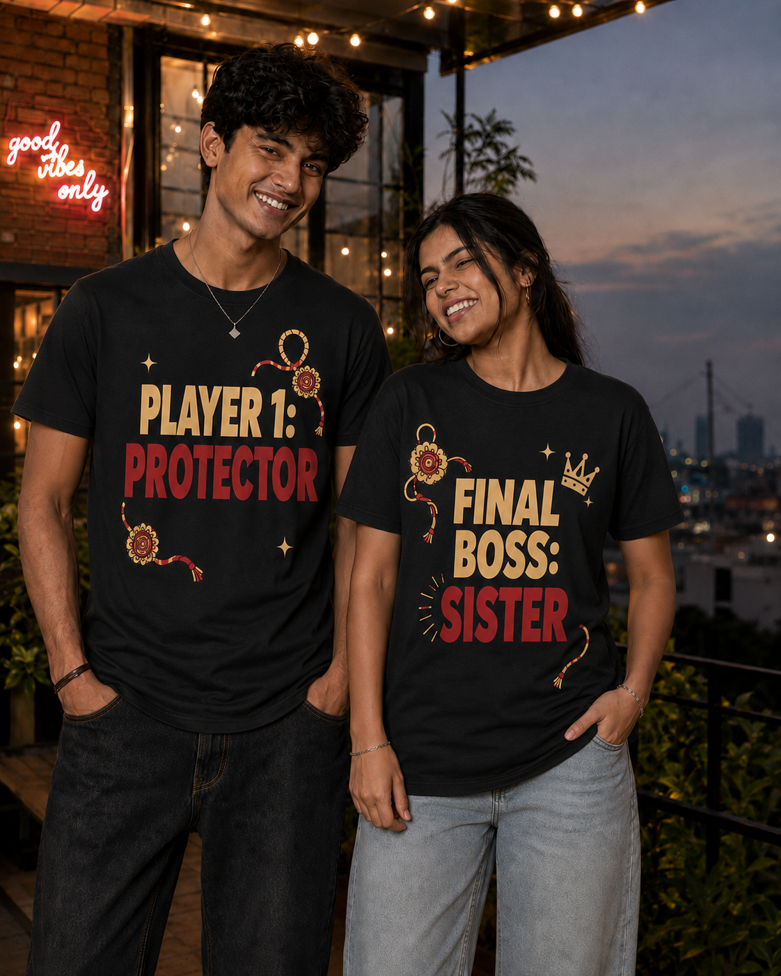 Player: Protector / Final Boss: Sister Personalised Unisex T-Shirt - Regular Fit - product gallery