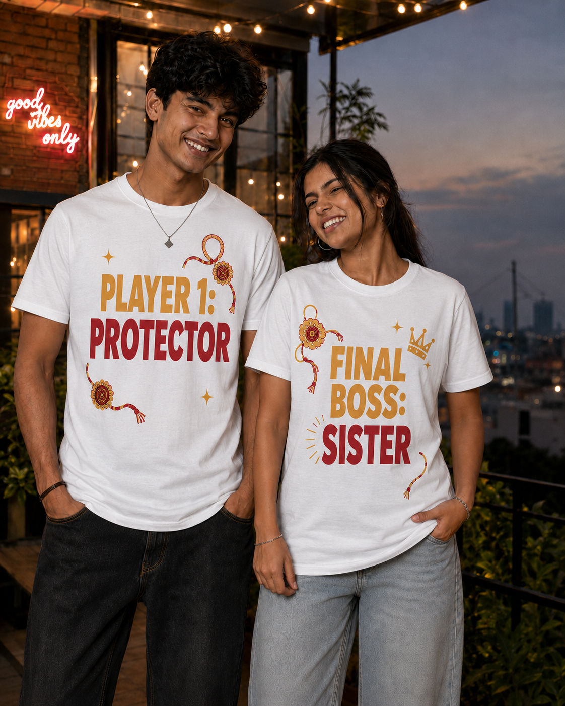 Player: Protector / Final Boss: Sister Personalised Unisex T-Shirt - Regular Fit - product gallery