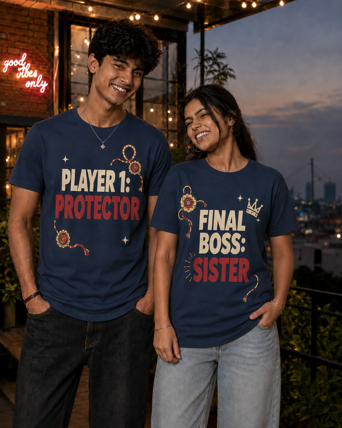 Player: Protector / Final Boss: Sister Personalised Unisex T-Shirt - Regular Fit - product gallery