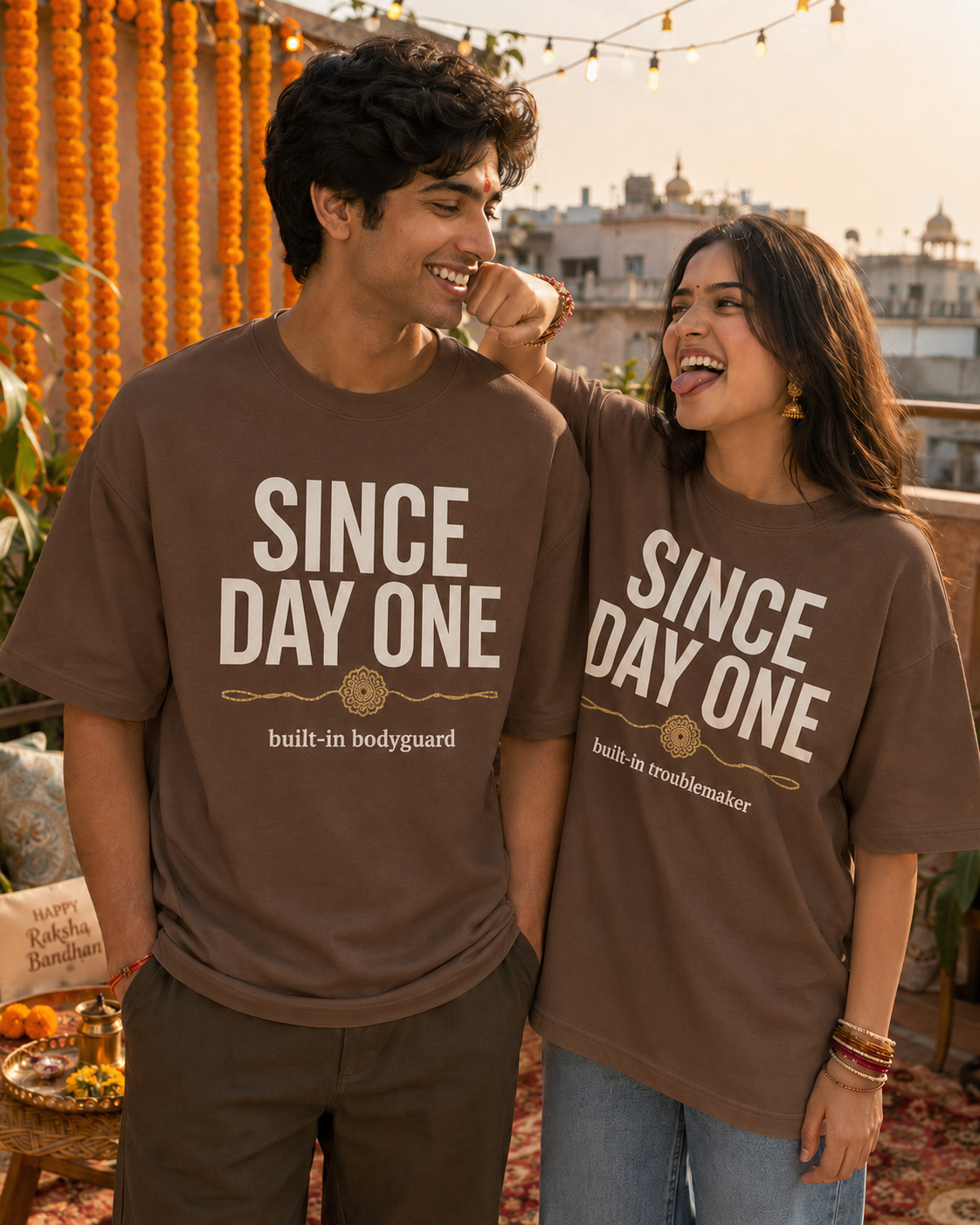 Since Day One - Built-In Bodyguard / Troublemaker Personalised Unisex T-Shirt - Oversized - product gallery