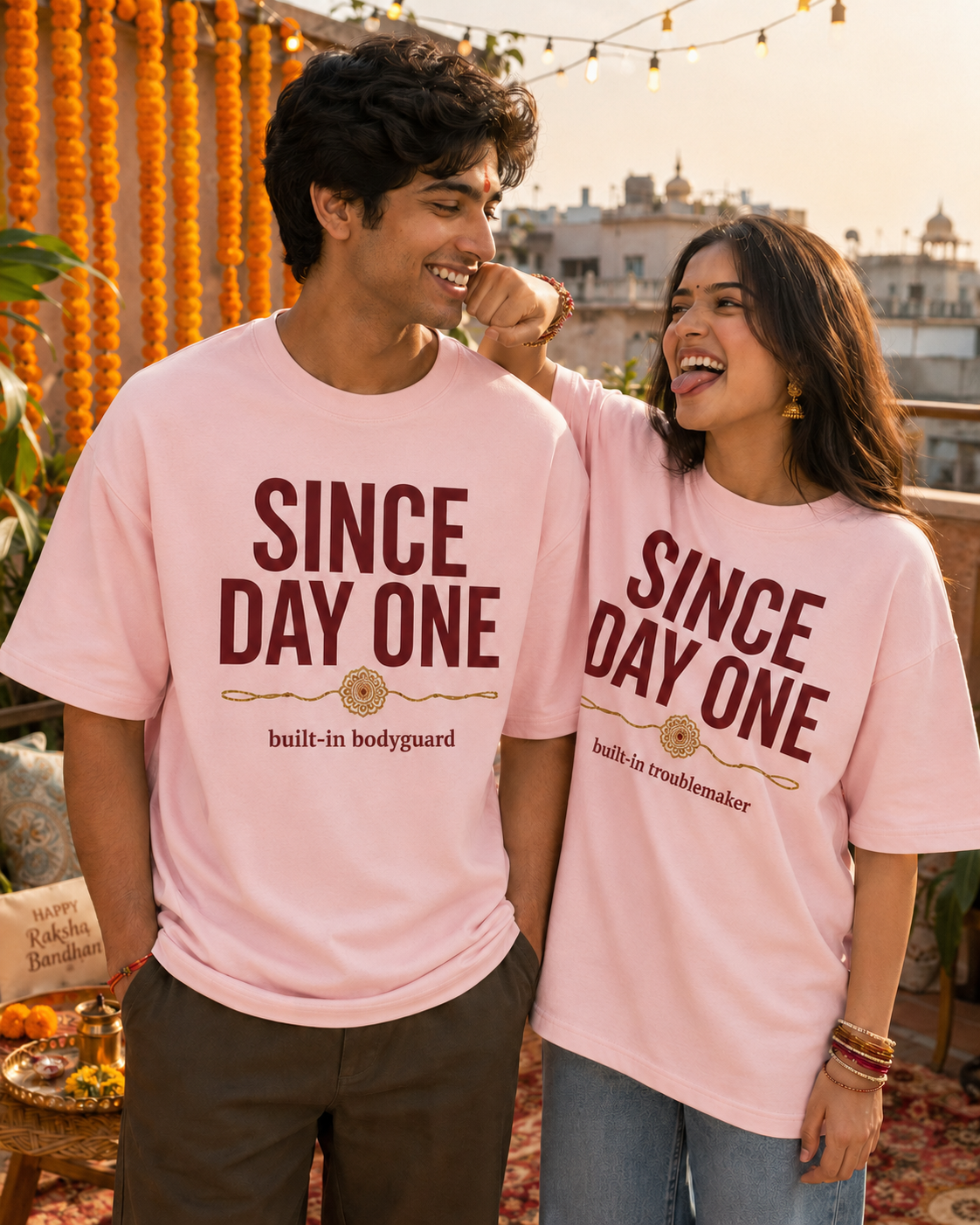 Since Day One - Built-In Bodyguard / Troublemaker Personalised Unisex T-Shirt - Oversized - product gallery
