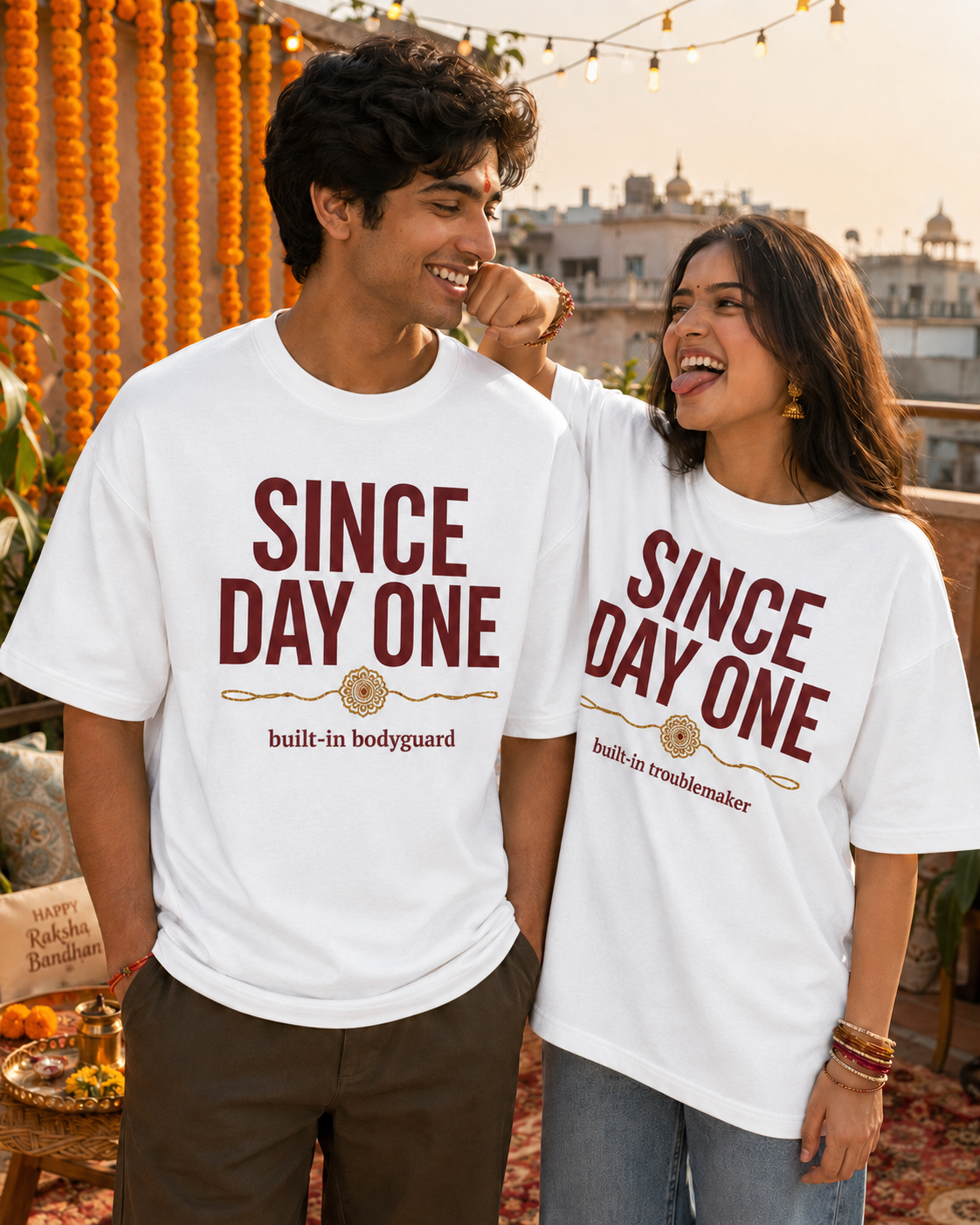 Since Day One - Built-In Bodyguard / Troublemaker Personalised Unisex T-Shirt - Oversized - product gallery