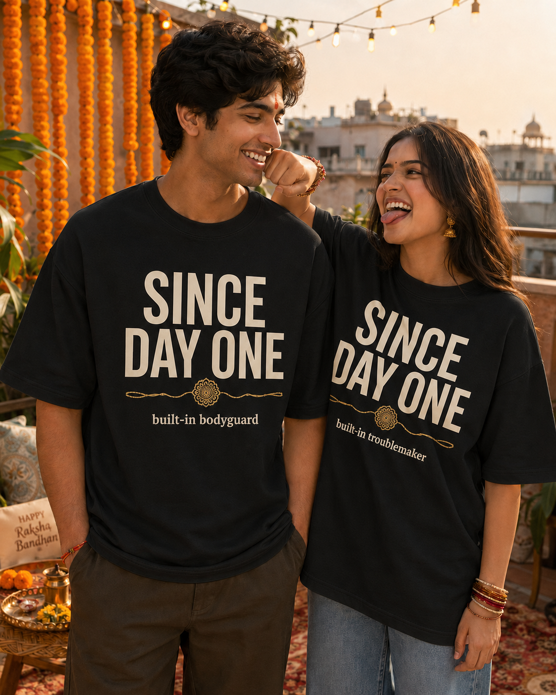 Since Day One - Built-In Bodyguard / Troublemaker Personalised Unisex T-Shirt - Oversized - product gallery