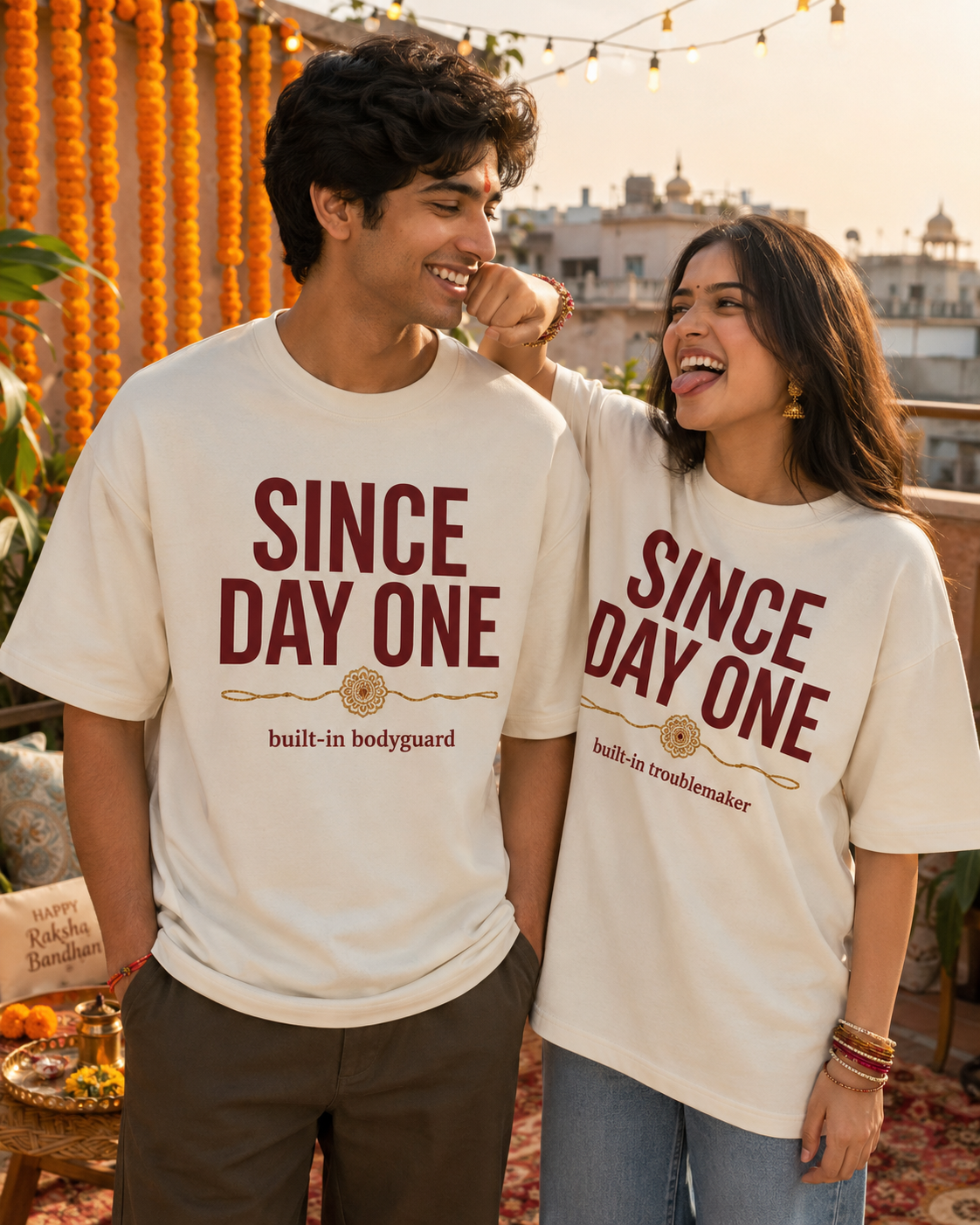 Since Day One - Built-In Bodyguard / Troublemaker Personalised Unisex T-Shirt - Oversized - product gallery