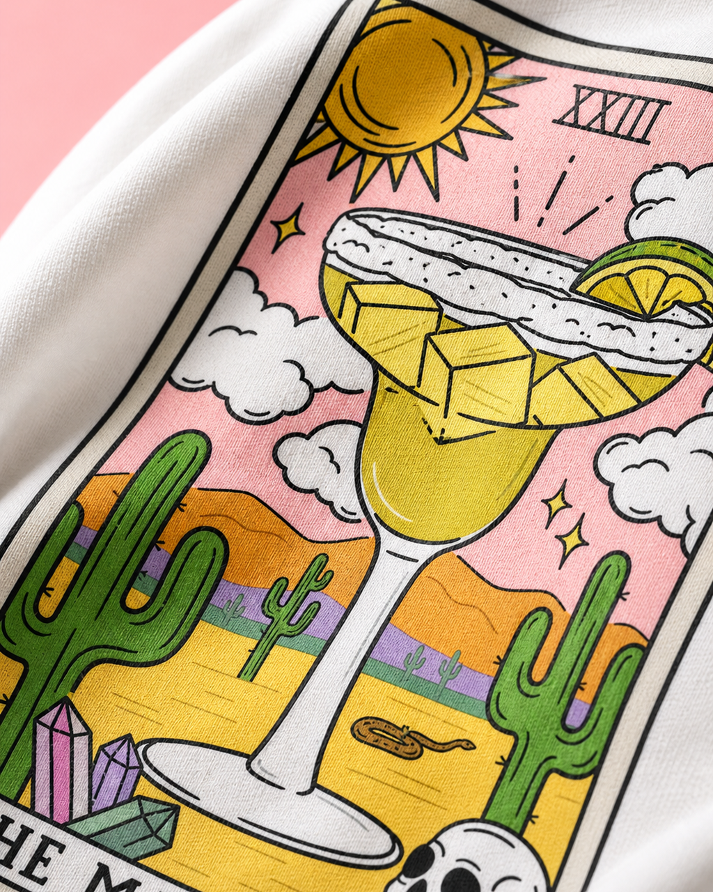 The Margarita Unisex Oversized Tee - print close-up