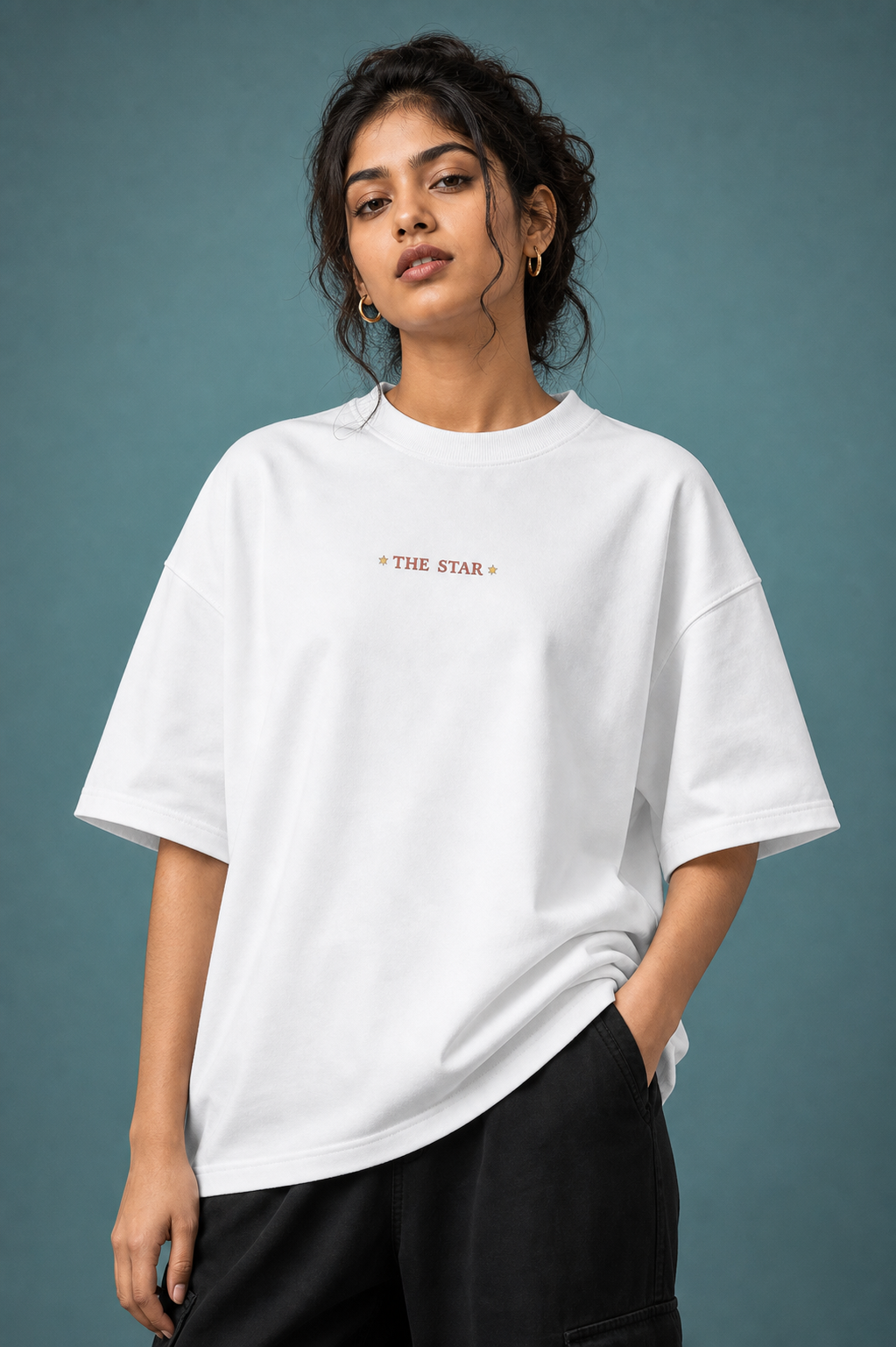 The Star Unisex Oversized Tee - front view