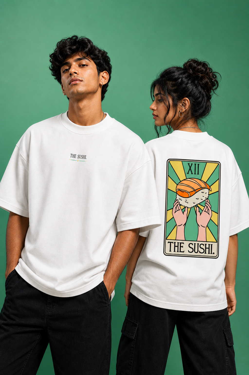 The Sushi Unisex Oversized Tee - front view