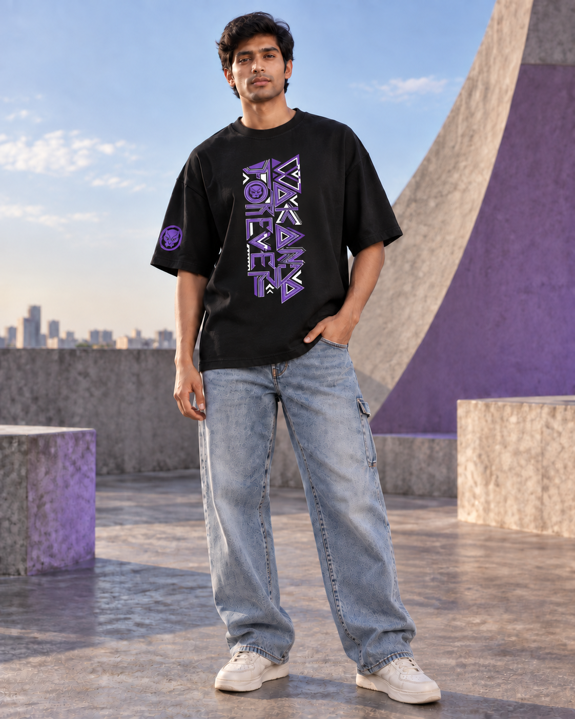 Vibranium Legacy Wakanda Forever — Black — oversized styling #Color_Black